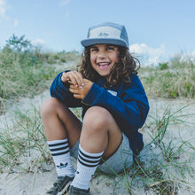 Lade das Bild in den Galerie-Viewer, Block Color 5-Panel-Cap I blue-blue grey-white I Size S