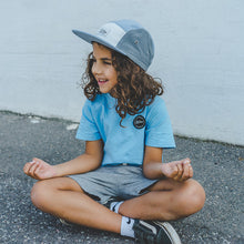 Lade das Bild in den Galerie-Viewer, Block Color 5-Panel-Cap I blue-blue grey-white I Size S