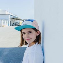 Lade das Bild in den Galerie-Viewer, Block Color 5-Panel-Cap I peach-blue-green I Size S
