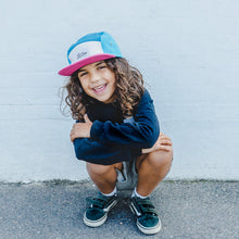 Lade das Bild in den Galerie-Viewer, Block Color 5-Panel-Cap I blue-white-pink I Size S