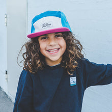 Lade das Bild in den Galerie-Viewer, Block Color 5-Panel-Cap I blue-white-pink I Size S