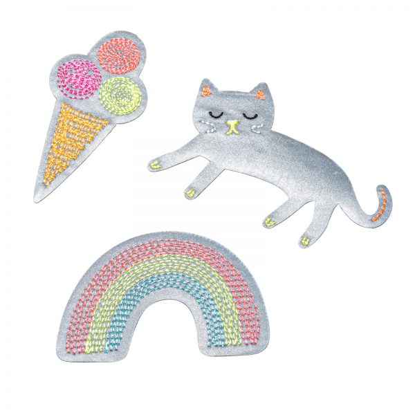 Reflektierende Sticker I Rainbow & Cat & Ice
